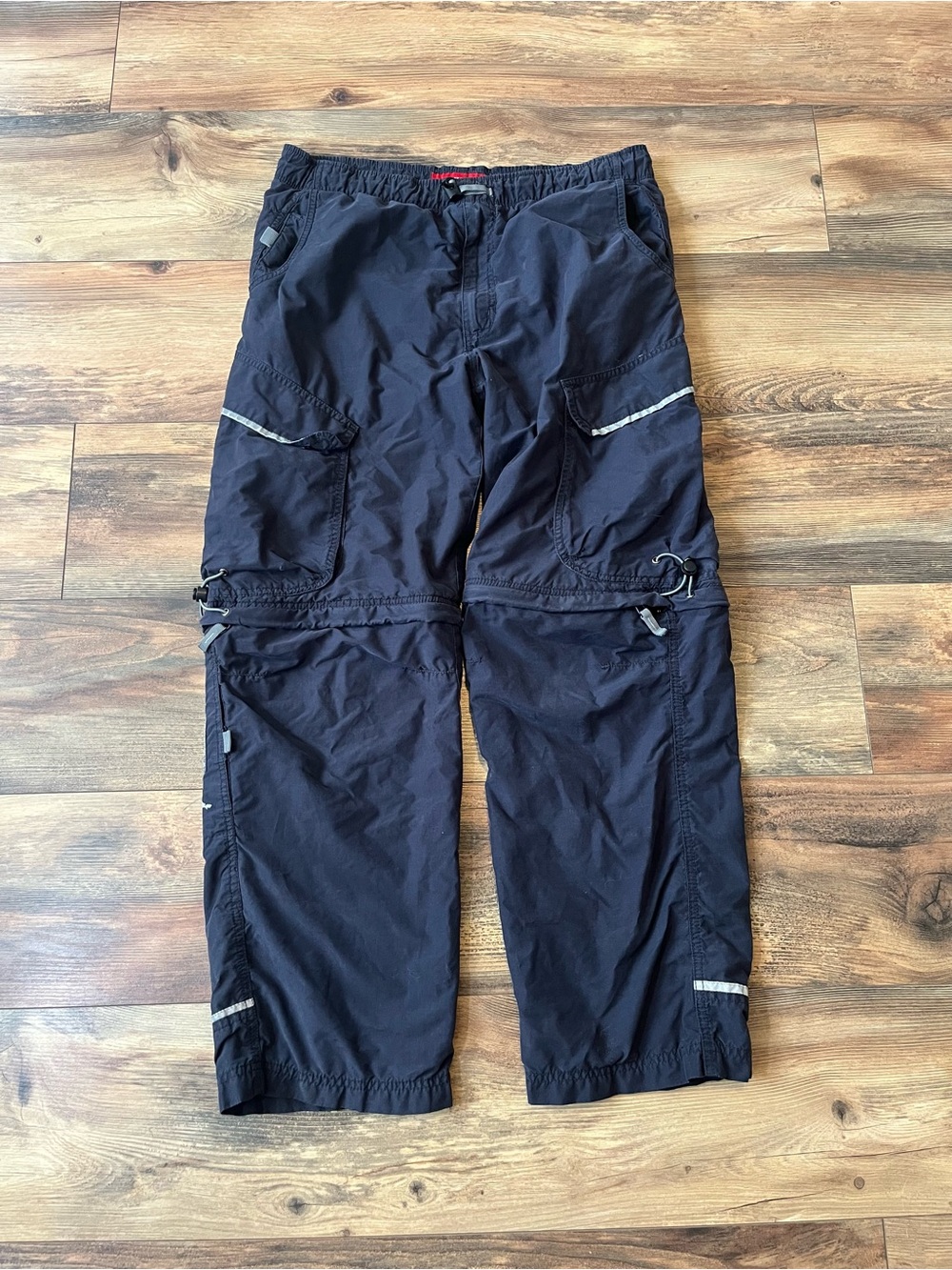 UnionBay Men’s L Black Convertible Cargo Pants Zip Off Legs Y2K Skater Vintage